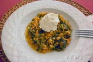 Spinach with Bulgur and Coriander Seeds