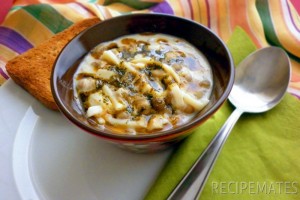 Green Lentils Noodle Soup