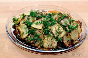 Zucchini in Garlic Vinegar Sauce