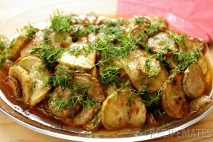Zucchini in Garlic Vinegar Sauce